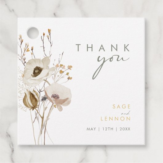 Whimsical Wildflower Dank u voor de labels (Voorkant)