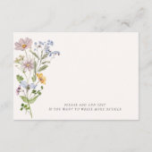 Whimsical Wildflower Details Enclosure Kaart (Achterkant)