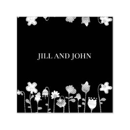 Whimsical Wildflower Donkere Bruiloft  Zelfinktende Stempel