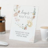 Whimsical Wildflower Elegant Baby shower Reclamebord Met Voetstuk (Insitu)