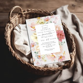 Whimsical Wildflower Elegant Boho Baby shower Kaart