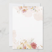 Whimsical Wildflower Elegant Boho Vrijgezellenfees Kaart (Achterkant)