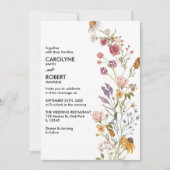 Whimsical Wildflower Elegant Boho Wedding Kaart (Voorkant)
