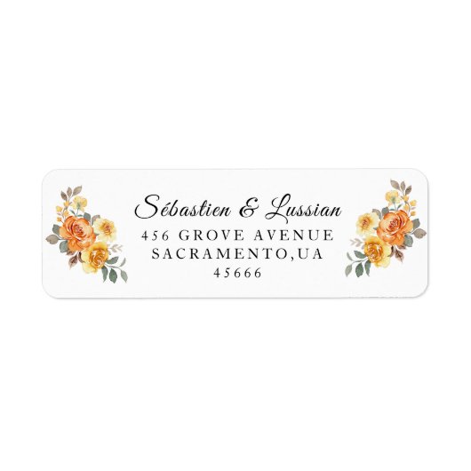 Whimsical Wildflower Etiket (Voorkant)