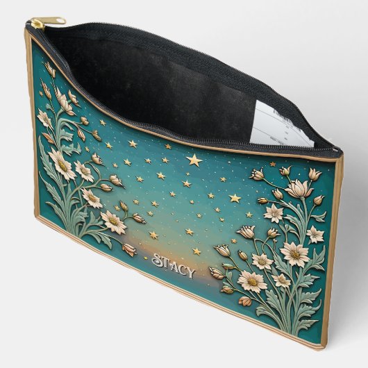 Whimsical Wildflower Evening Blauwgroen Prism Larg Etui (Open)