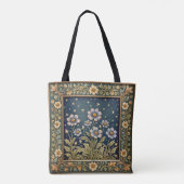 Whimsical Wildflower Evening Dusty Paarse Bloemen Tote Bag (Achterkant)