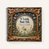 Whimsical Wildflower Evening William Morris Style Notitieboek (Voorkant)