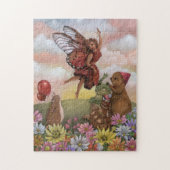 Whimsical Wildflower Fairy Farewell to the Animals Legpuzzel (Verticaal)