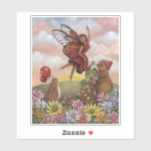 Whimsical Wildflower Fairy Farewell to the Animals Sticker (Vel)