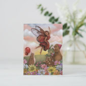 Whimsical Wildflower Fairy Goodbye Animal Friends Briefkaart (Staand voorkant)