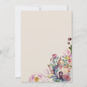 Whimsical Wildflower Fairytale Tea Party Kaart (Achterkant)