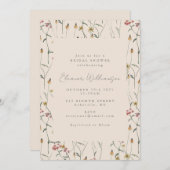 Whimsical Wildflower Floral Boho Vrijgezellenfeest Kaart (Voorkant / Achterkant)