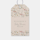 Whimsical Wildflower Floral Custom Baby Shower Cadeaulabel (Achterkant)