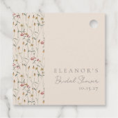 Whimsical Wildflower Floral Custom Vrijgezellenfee Bedankjes Labels (Achterkant)