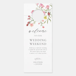 Whimsical Wildflower Garden bruiloft niet storen Deurhanger