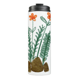 Whimsical Wildflower Garden Floral Stainless Steel Thermosbeker