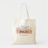 Whimsical Wildflower Gepersonaliseerde Beste Leraa Tote Bag (Voorkant)
