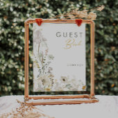 Whimsical Wildflower Guest Book Sign Poster