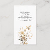 Whimsical Wildflower Handgeschreven Type Visitekaartje (Achterkant)