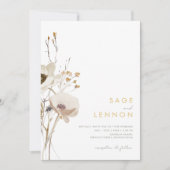 Whimsical Wildflower in één bruiloft uitnodiging (Voorkant)