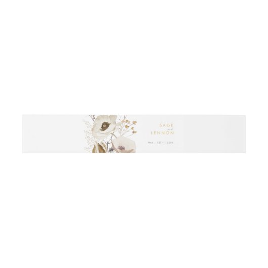 Whimsical Wildflower Invitation Belly Band Uitnodigingen Wikkel (Vlak)