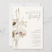 Whimsical Wildflower | Ivoor Brunch en Bubbels Kaart (Voorkant)