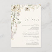 Whimsical Wildflower | Ivoren Details Informatiekaartje (Voorkant)
