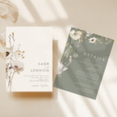 Whimsical Wildflower | Ivory all in one Wedding Kaart
