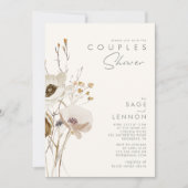 Whimsical Wildflower | Ivory Couples Shower Kaart (Voorkant)