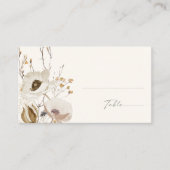 Whimsical Wildflower | Ivory Flat Wedding Plaatskaartje (Voorkant)