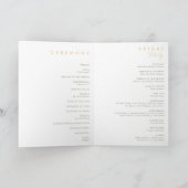 Whimsical Wildflower Ivory Folded Wedding Programm Programma (Binnen)