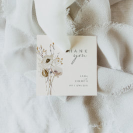 Whimsical Wildflower | Ivory Hartelijk dank voor d Bedankjes Labels