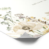Whimsical Wildflower Ivory Kaarten en Gifts Custom Poster (Hoek)