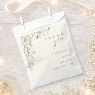 Whimsical Wildflower Ivory Meadow Bedankzakje