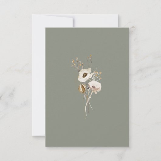 Whimsical Wildflower | Ivory Menu Choice RSVP-kaar (Achterkant)