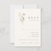 Whimsical Wildflower | Ivory Menu Choice RSVP-kaar (Voorkant)