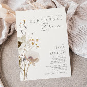 Whimsical Wildflower | Ivory Rehearsal Dinner Kaart
