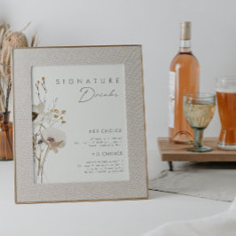 Whimsical Wildflower | Ivory Signature Drankjes Bo Poster