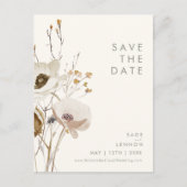 Whimsical Wildflower Ivory slaat het Briefkaart Da (Voorkant)