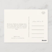 Whimsical Wildflower | Ivory Wedding Bedankt Briefkaart (Achterkant)