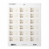 Whimsical Wildflower | Ivory Wedding RSVP-adres Etiket (Full Sheet)