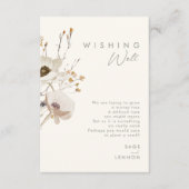 Whimsical Wildflower | Ivory Wedding Wishing Well Informatiekaartje (Voorkant)