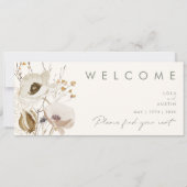 Whimsical Wildflower | Koptekst voor ivoren zitpla (Achterkant)