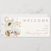 Whimsical Wildflower | Koptekst voor ivoren zitpla (Voorkant)