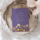 Whimsical Wildflower Lavender Boho Wedding Kaart