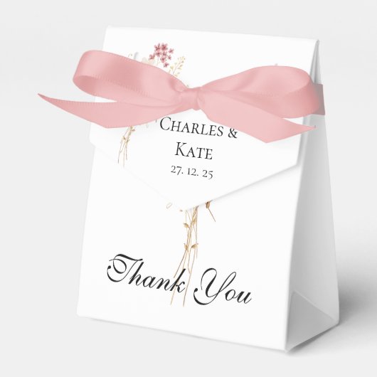 Whimsical Wildflower Lente Zomer herfst Bruiloft Bedankdoosjes (Voorkant Zijde)