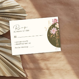 Whimsical Wildflower Lente Zomer herfst RSVP Informatiekaartje