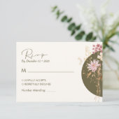 Whimsical Wildflower Lente Zomer herfst RSVP Informatiekaartje (Staand voorkant)