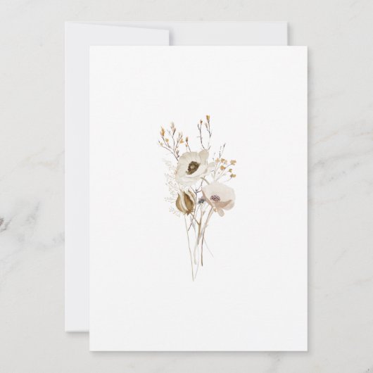 Whimsical Wildflower Lingerie Douche Uitnodiging (Achterkant)