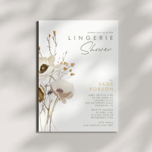 Whimsical Wildflower Lingerie Douche Uitnodiging